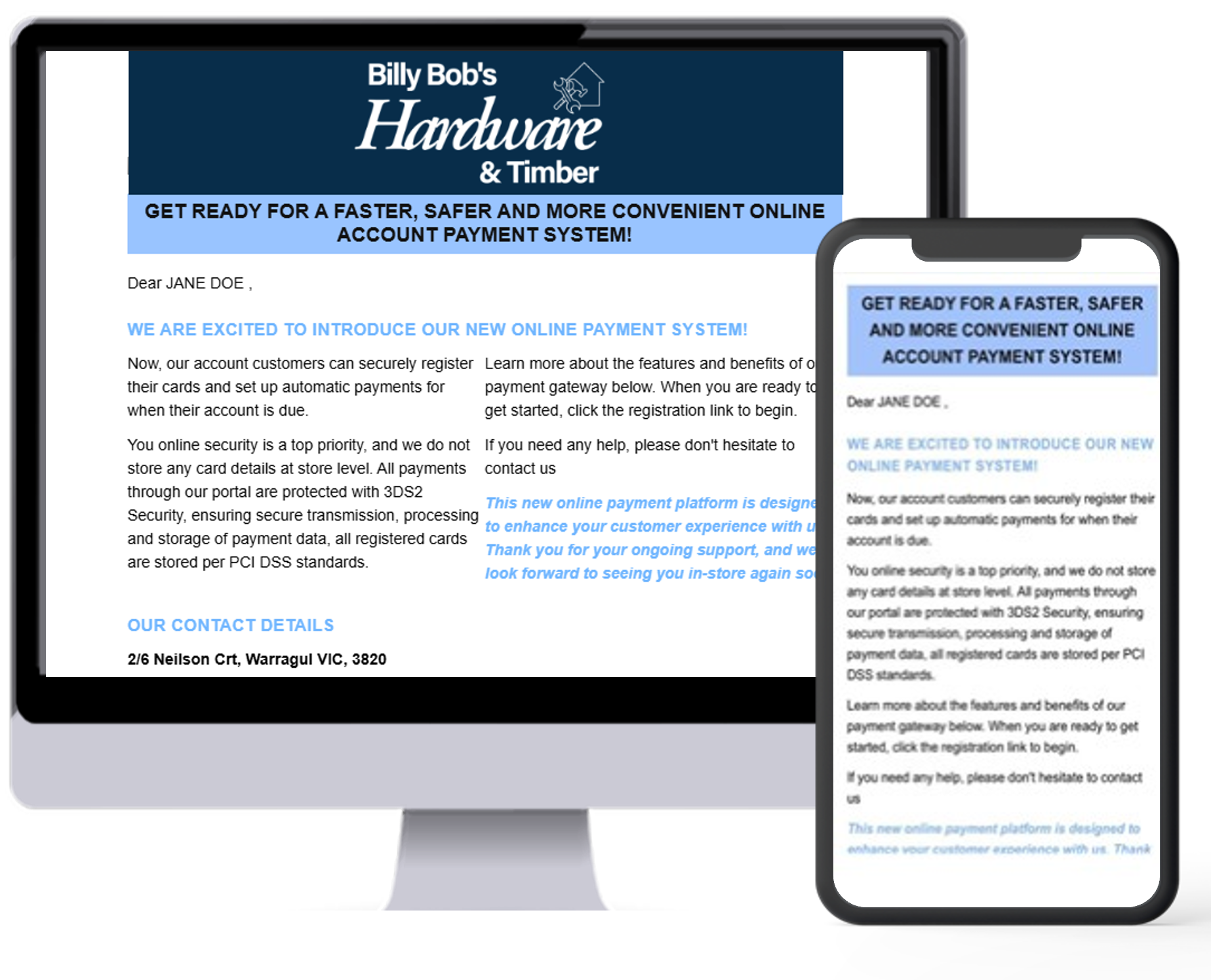 registration email